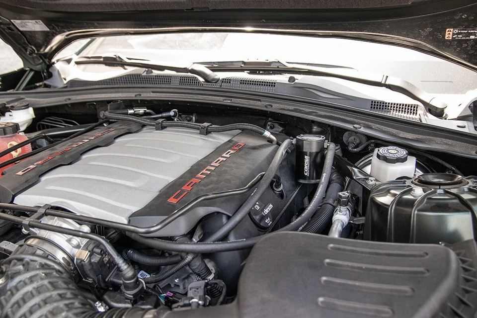 CORSA Performance Aluminum Oil Catch Can for 2016-2024 Chevrolet Camaro SS 6.2L - Image 1 of 3