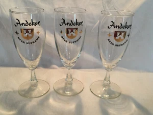 Qty 3 Gafas Lager PABST ANDEKER BEER SUPREME 7-1/2" de alto - Imagen 1 de 3