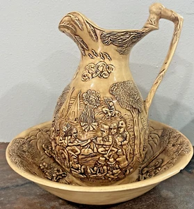 Vintage 1975 Kentucky Form Krug und Wasserschale Indianer Kalvarienberg Friedenspfeife - Bild 1 von 14
