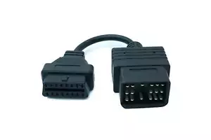 Obd Cable 10 cm Obd 2 Socket for Toyota 17pin in Black for Car Diagnosis - Picture 1 of 5