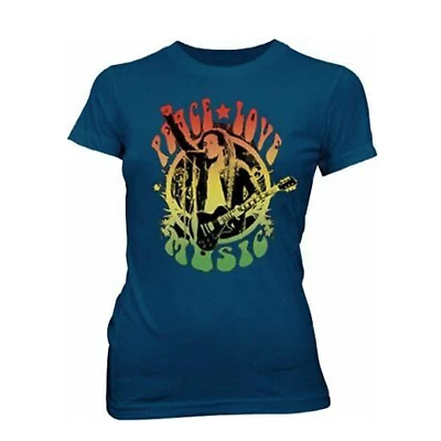 Junior's Bob Marley Reggae Music Peace Love Music Lightweight T-shirt - Image 1 of 4