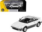 1985 Toyota MR2 MK1 biały srebrny metaliczny dach przeciwsłoneczny 1/64 odlew ciśnieniowy model samochodu