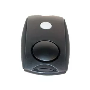 Mini alarma personal negra con llavero linterna LED y clip para cinturón - Imagen 1 de 8