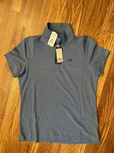 Cutter & Buck Women’s Golf Polo Sz XL Sea Bllue NWT Dry Tec Short Sleeve Shirt - Picture 1 of 4