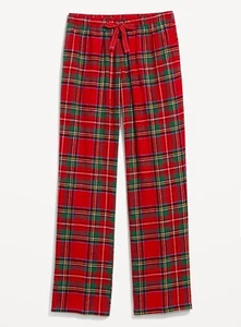 Old Navy Women’s Mid-Rise Flannel Pajama Pants Red Tartan Size 3X or 4X (Plus) - Picture 1 of 3