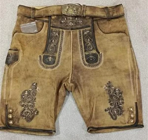 PANTALONES CORTOS CALIDAD PREMIUM WILDBOCK CABRA GAMUZA CUERO FLORIA talla 52 - Imagen 1 de 1