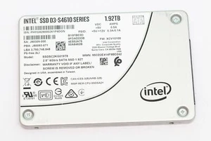 Intel S4610 1.92TB SSD 2.5'' SATA NVMe 6Gb/s Solid State Drive SSDSC2KG019T801 - Picture 1 of 3