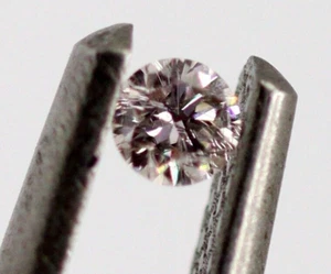 2.2 mm Loose Round Cut 100% Natural Diamond Light Pink Color Certified 0.065 Ct - Picture 1 of 19