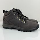 Timberland Boys Keele Ridge Mid Brown Leather Hiking Boots Size 7.0 Lace Up