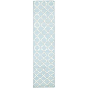 Safavieh Light Blue/ Ivory Flat weave Wool Runner 2' 6" x 12' - Picture 1 of 1