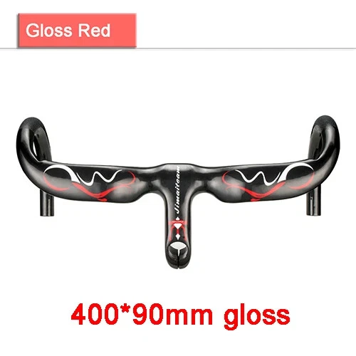 Carbon Fiber Road Bicycle Handlebar Aero Integrated Drop Bar and Stem 400-440mm - Image 1 of 4