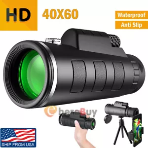 Super High Power 40x60 Portable Night Vision Monocular Telescope Binoculars HD - Picture 1 of 14