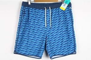 Fair Harbor Men's 20" Swim Shorts Matos Anchor Trunk W/ Boxer Liner 3XL Blue Art - Picture 1 of 5