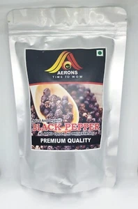 AERONS Black Pepper Whole (Peppercorns), Premium Indian 150 Grams FREE SHIPPING - Picture 1 of 4