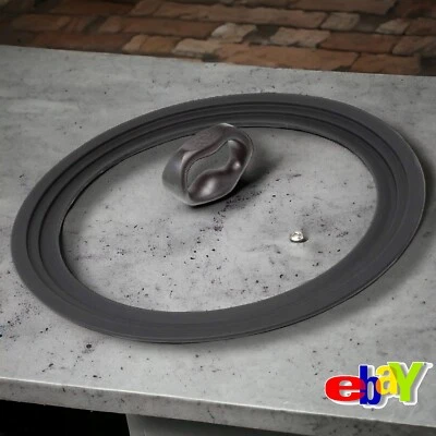 Universal Lid for Pots and Pans Fits 9.5-Inch to 12-Inch Cookware Tempered Glass - Image 1 of 4