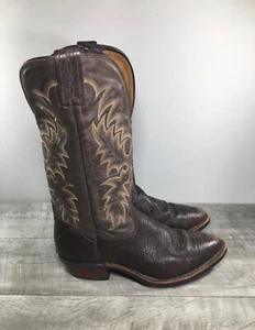 Tony Lama 7951 Krauss Cuero Marrón Vaquero Western Pull-On Hombres Botas Talla 9 EE - Imagen 1 de 10