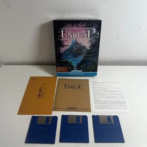 Unreal (Amiga, 1990) Ubisoft Adventure & Action Video Game 3 Disk with Manual - Picture 1 of 13