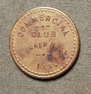 A774 Tax IL: Bunker Hill, Ill. Commercial Club, 1/4c. M&D IL-L6, Rarity-4, xf - Picture 1 of 2