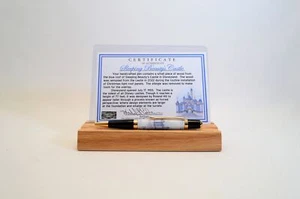 Pen Made With a Piece of Wood From Sleeping Beauty's Castle Roof cast in Acrylic - Picture 1 of 9