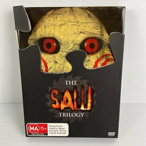 The Saw Trilogy DVD Box Set 3 Discs Region 4 Horror VGC Collectors Edition - Picture 1 of 10