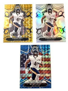 2024 D'Andre Swift MOSAIC PRIZM LOT (3). BLUE/YELLOW REACTIVE & SILVER HOLO #37 - Picture 1 of 8