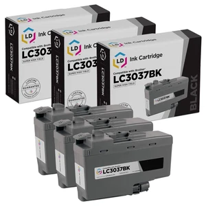 LD Compatible Brother LC3037BK Super High Yield Black Ink Cartridges 3-Pack - Picture 1 of 9