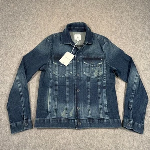 NWT Adriano Goldschmied Bonded Dart Denim Trucker Jean Jacket Men's Size Medium - Picture 1 of 6