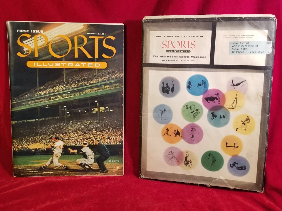 1954 FIRST ISSUE Sports Illustrated 1st Baseball Topps Card Insert & MAILER  - Image 1 of 4