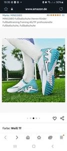 Mingsibo Kinder Fussballschuhe Gr 36 weiß Super Zustand Multinocken Kunstrasen - Bild 1 von 5