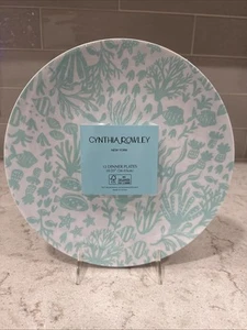 Set 12 SEA LIFE / OCEAN / FISH 10.25” Disposable Dinner Plates Cynthia Rowley - Picture 1 of 3