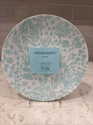 Set 12 SEA LIFE / OCEAN / FISH 10.25” Disposable Dinner Plates Cynthia Rowley - Image 1 of 3