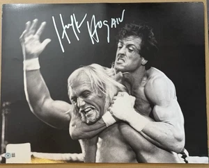 Foto firmada con autógrafo de Hulk Hogan Rocky Thunder Lips 16x20 - BAS - Stallone - Imagen 1 de 2