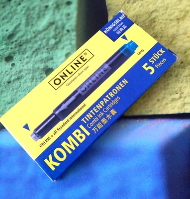 5 ONLINE* KOMBI Füllerpatronen-lang Königsblau für Online-Standard-Lamy Füller