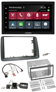 Blaupunkt DAB Bluetooth USB Lenkrad 2DIN Autoradio für Fiat Panda 2007-2012 grau - Bild 1 von 12