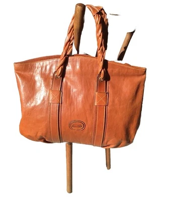 ‚WEEKENDER‘- Reise-/Handtasche, Echt Leder, - cognacfarben -  TOP  - Bild 1 von 4