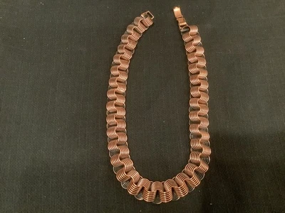 Copper links necklace with heavy links, very lovely necklace - Image 1 of 4