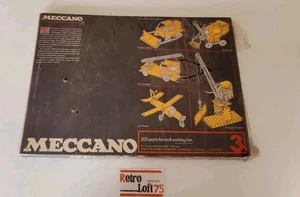 Vintage 1970’s Meccano Construction Set 3. 200 Piece. In Box. Unopened Loft Find - Picture 1 of 11