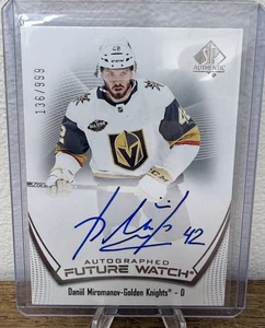 2021-22 SP Authentic Future Watch /999 Daniil Miromanov #190 Rookie Auto RC - Bild 1 von 2