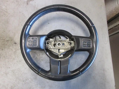 11-18 Jeep Wrangler JK OEM Black Leather Steering Wheel w/ Buttons 6DG55 - Image 1 of 4