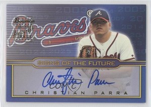 2002 Bowman Draft Signs of the Future Christian Parra #SOG-CP Auto