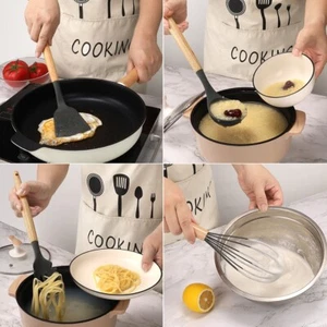 12Pcs Silicone Kitchen Utensils Spatula Shovel Soup Spoon Cooking Tool with Stor - Picture 1 of 9