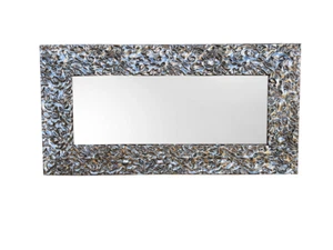 Lava Look Pewter Colour Mirror 67x34cm - Picture 1 of 4