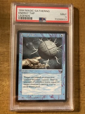 MTG✨ENERGY TAP✨Legends PSA 9 MINT Common SORCERY 1994 D. Gelon Artwork - Image 1 of 2