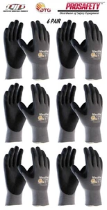 PIP 34-874 MaxiFlex Ultimate Micro Foam Nitrile Grip Coated WORK GLOVES 6 PAIR - Picture 1 of 4