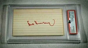 Seltene HANK GREENBERG signierte 3x5 Karteikarte - HOF - Tiger - rote Tinte - PSA gekapselt - Bild 1 von 4