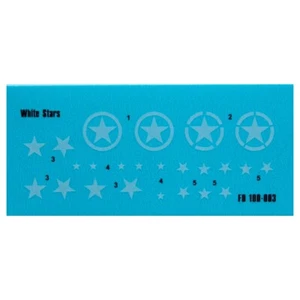 FOXBOT 100-003 Scale 1:100 Decal White Star WW2 military vehicles (Allied stars) - Picture 1 of 24