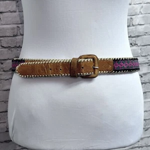 Unisex Webgürtel rosa/grün/schwarz 41" x 1" - Bild 1 von 15