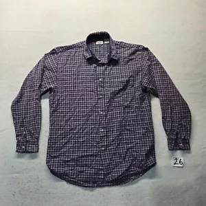 Bugle Boy Blue Purple Checkered Regular Fit Dress Shirt Adult Men's M Medium - Picture 1 of 7