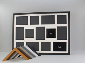 Mixed Layout, suits 5x5" and 5x7" photos. 50x70cm Multi Aperture photo Frame. - Picture 1 of 6