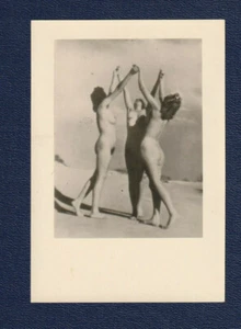 Foto BdM Mädel am Strand nackt Akt Original Foto ca 9,5 cm x 6,5 cm - Bild 1 von 2